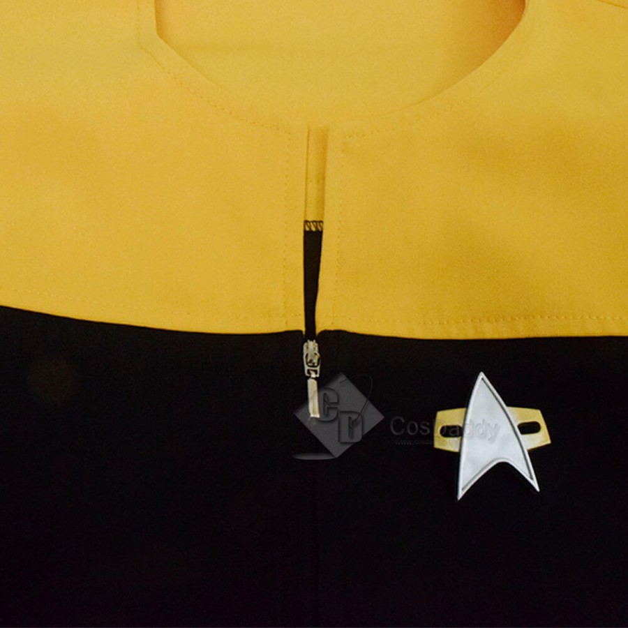 Star Trek Deep Space Nine Voyager Starfleet Yellow Uniform Jumpsuit Costume